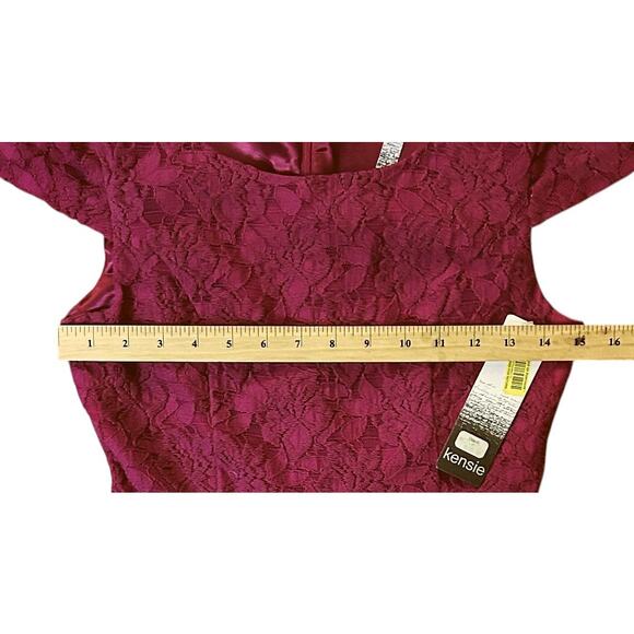 NWT Kensie Pink Lace Cap Sleeve Lined Fit & Flare Dress Small - Picture 4 of 8